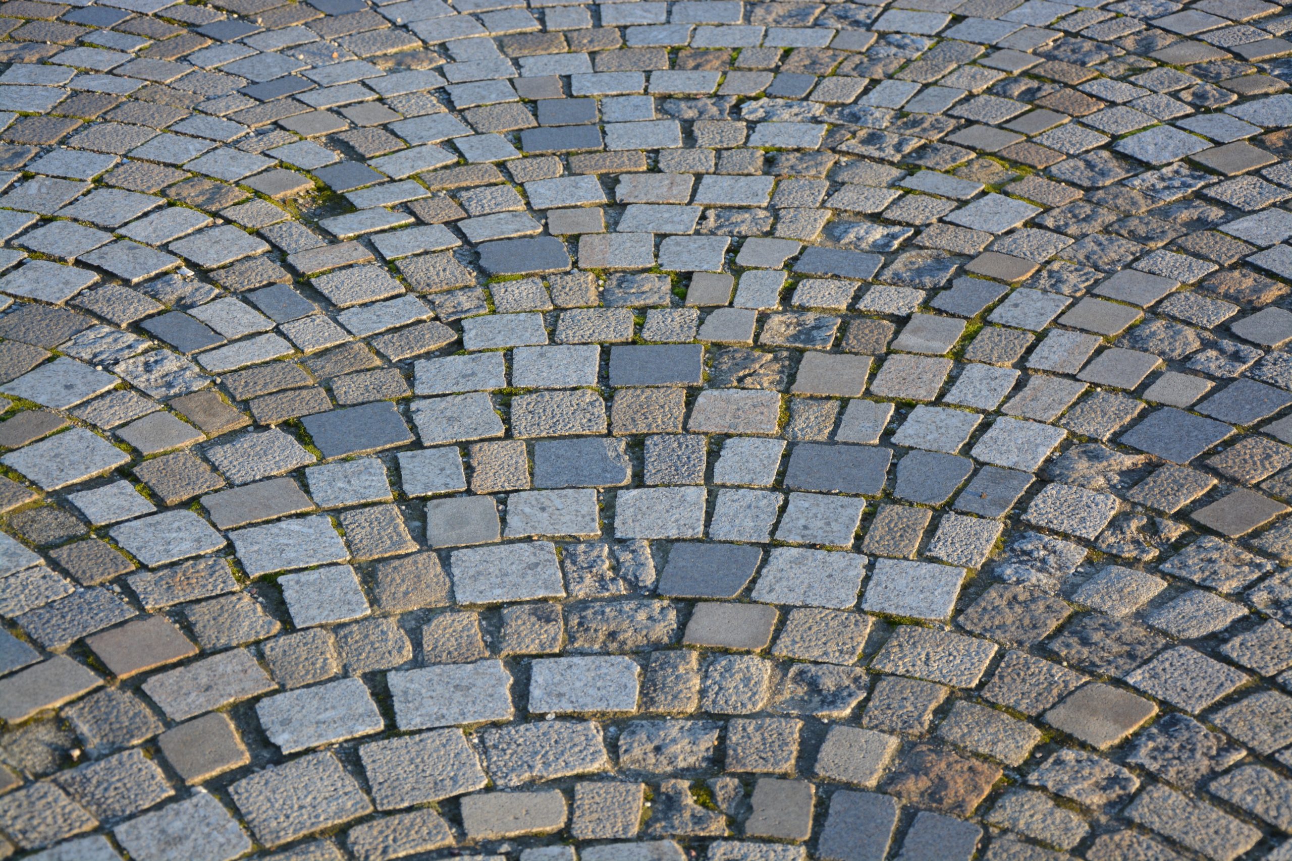 Close-up view of durable and charming cobblestone pavers in a pathway